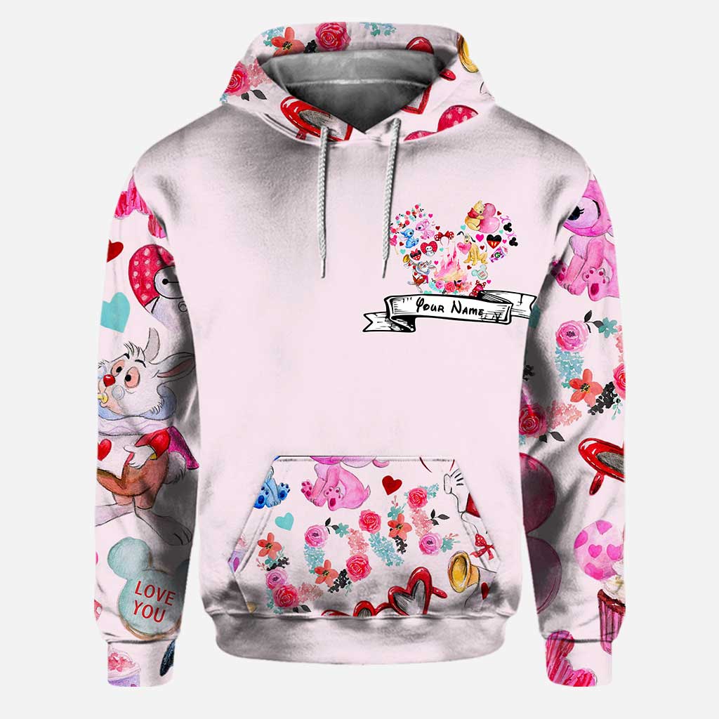 Personalized Love Mouse Ears Hoodie & Leggings Set | Custom Name Gift Hoodie & Leggings GradoCreations