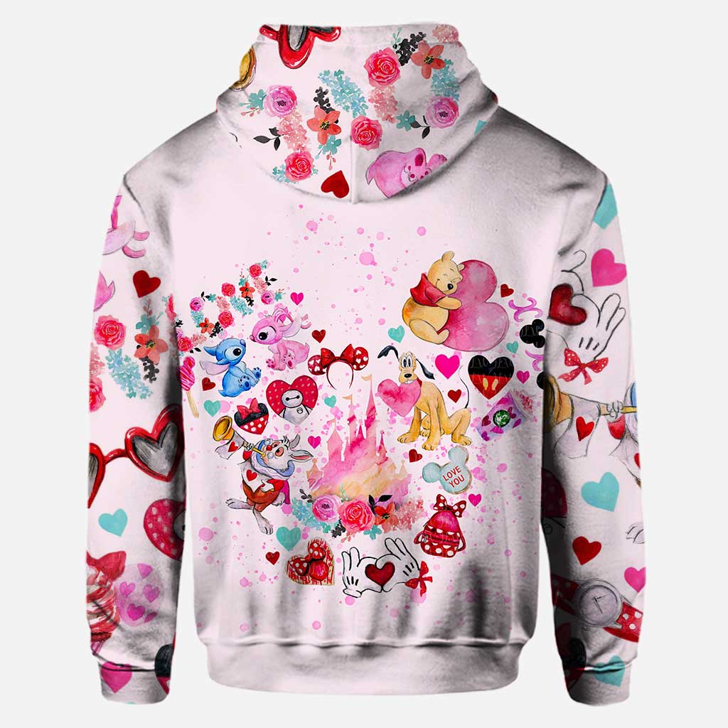 Personalized Love Mouse Ears Hoodie & Leggings Set | Custom Name Gift Hoodie & Leggings GradoCreations