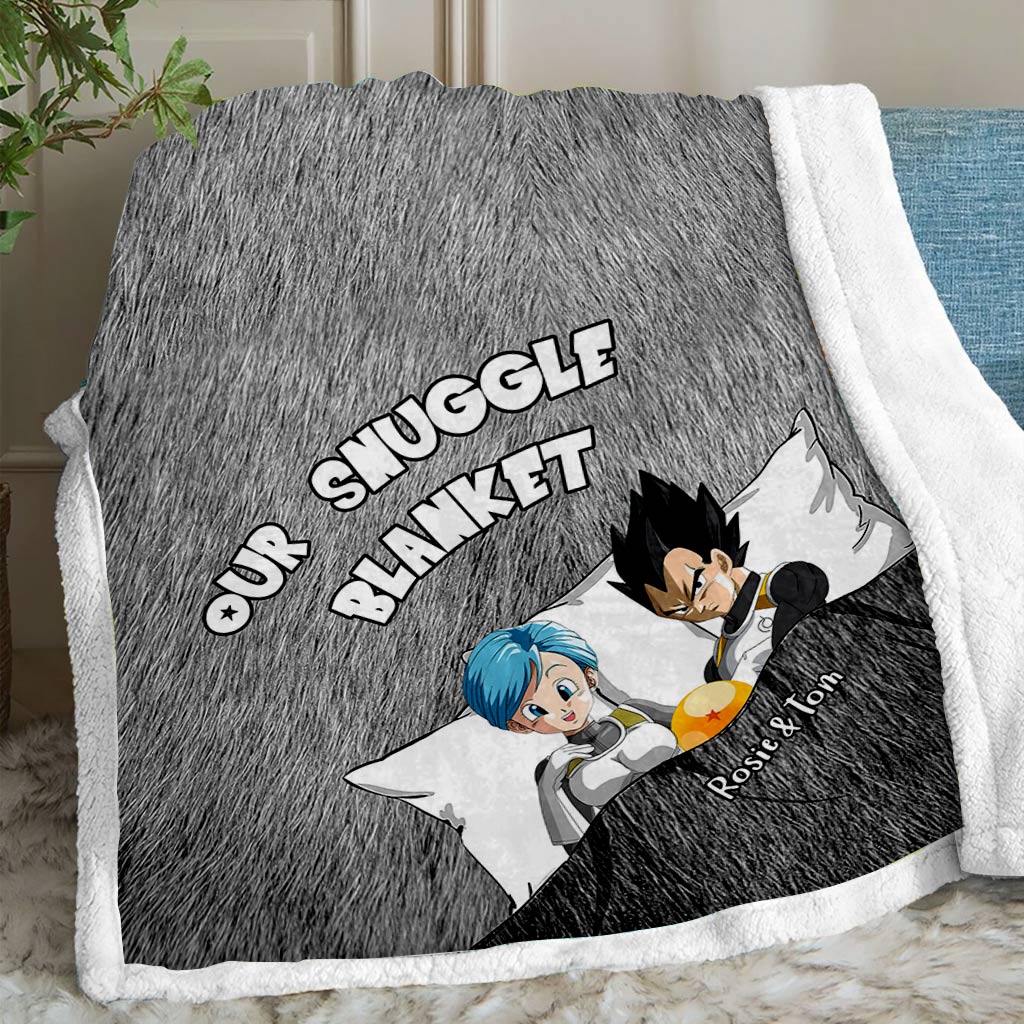 Personalized Couple Snuggle Blanket with Custom Names Gift Blanket GradoCreations