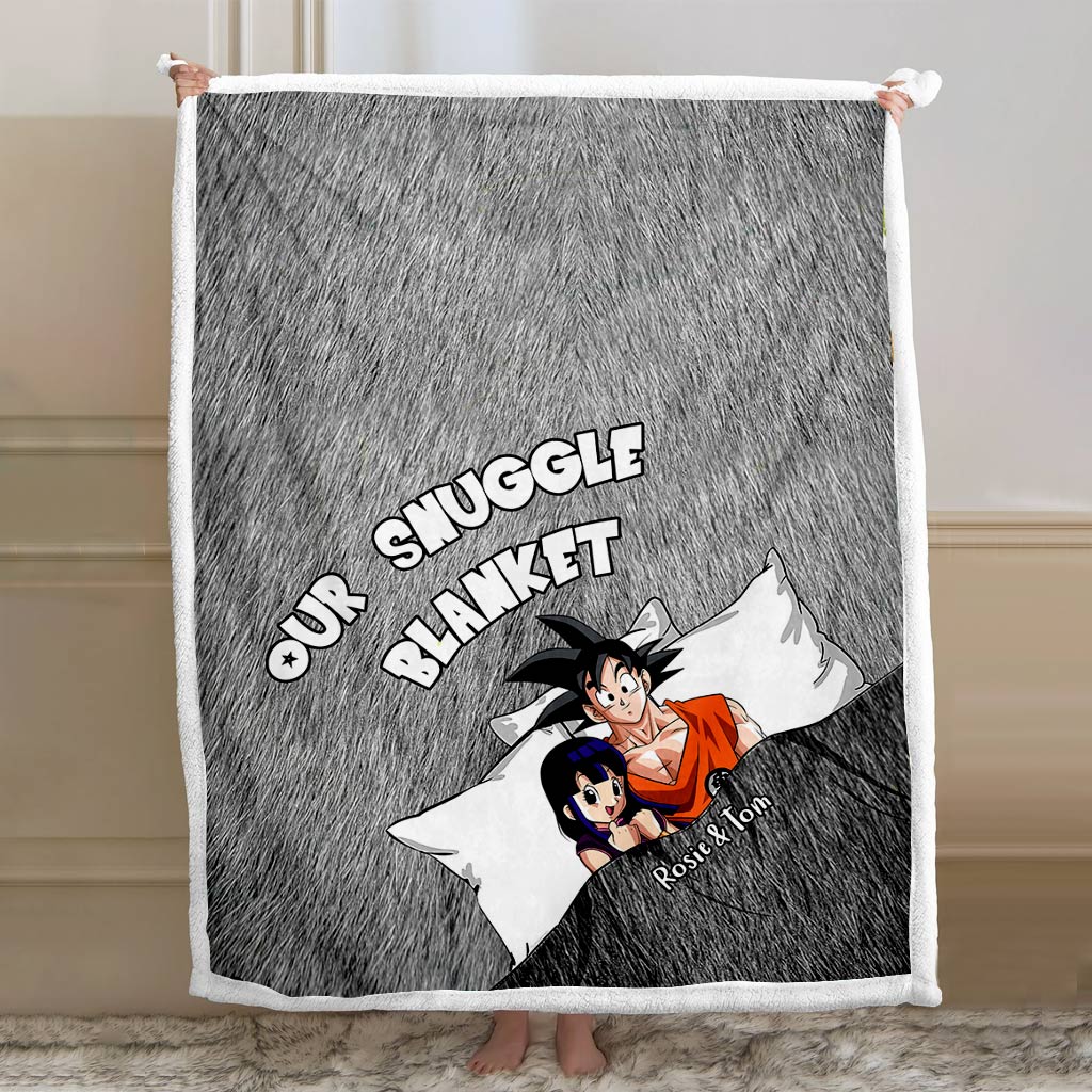 Personalized Couple Snuggle Blanket Custom Name Gift Blanket GradoCreations