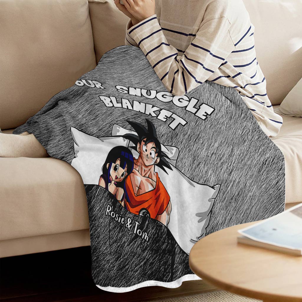 Personalized Couple Snuggle Blanket Custom Name Gift Blanket GradoCreations