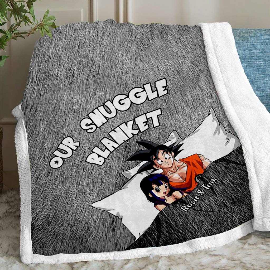 Personalized Couple Snuggle Blanket Custom Name Gift Blanket GradoCreations
