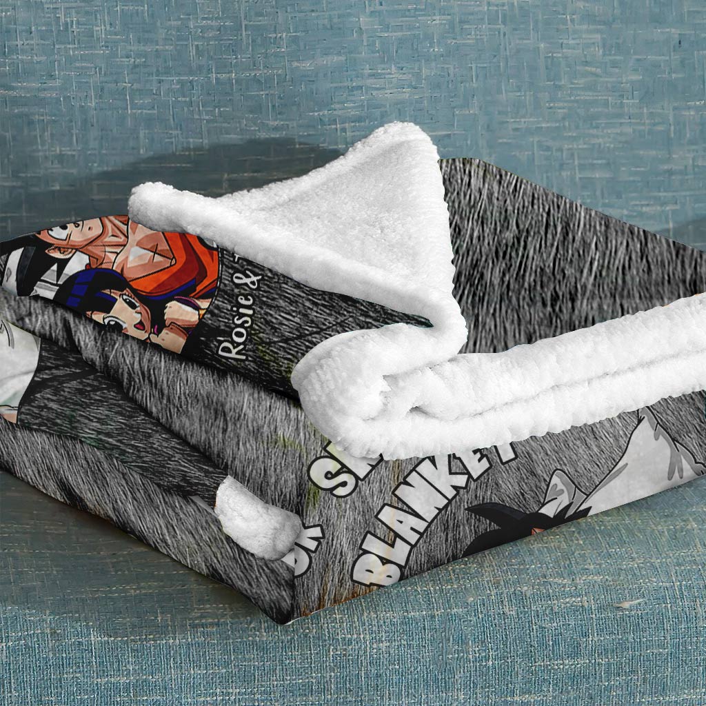 Personalized Couple Snuggle Blanket Custom Name Gift Blanket GradoCreations