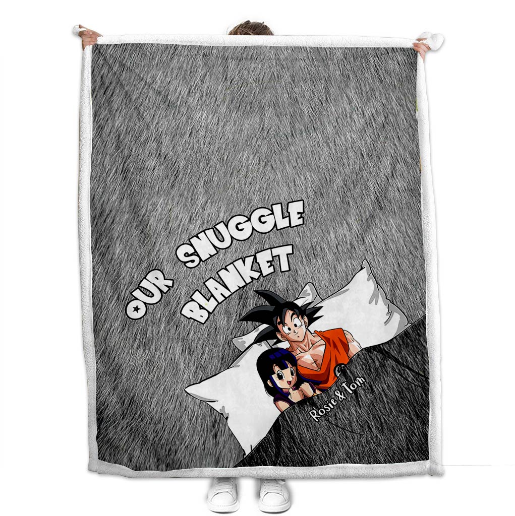 Personalized Couple Snuggle Blanket Custom Name Gift Blanket GradoCreations