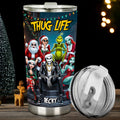 Personalized Christmas Tumbler with Nightmare Design for Mom Tumbler GradoCreations
