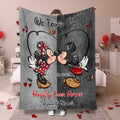 Personalized Mouse Blanket Happily Ever After Gift for Couple Blanket GradoCreations