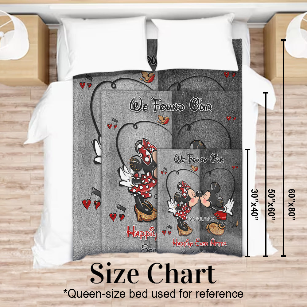 Personalized Mouse Blanket Happily Ever After Gift for Couple Blanket GradoCreations