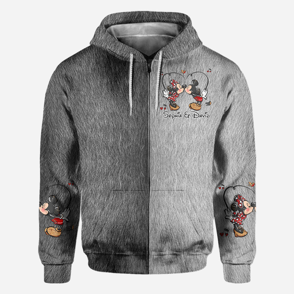 Personalized Mickey & Minnie Theme All-Over Shirts for Couples All Over Shirt GradoCreations