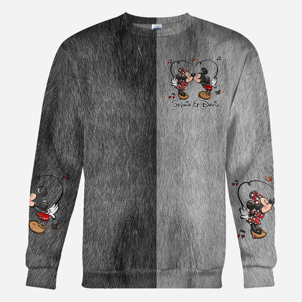 Personalized Mickey & Minnie Theme All-Over Shirts for Couples All Over Shirt GradoCreations