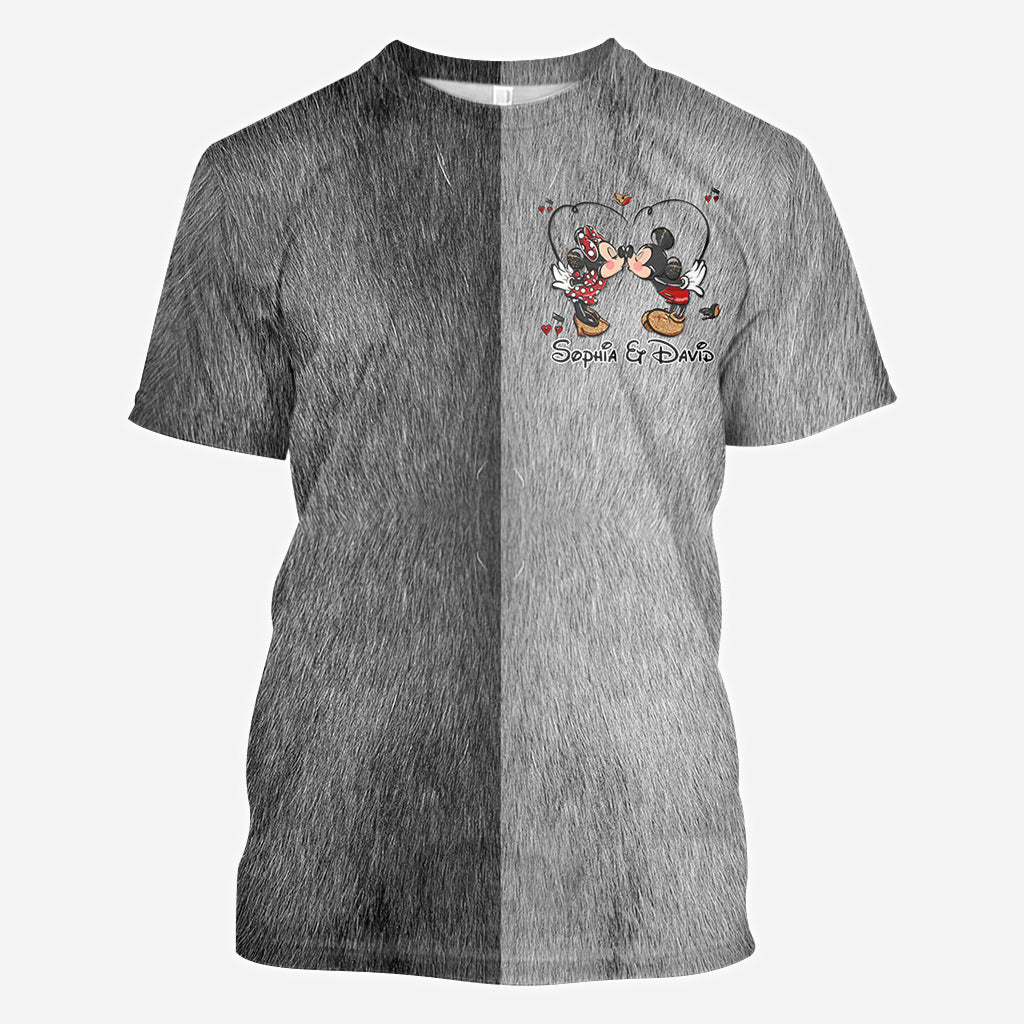 Personalized Mickey & Minnie Theme All-Over Shirts for Couples All Over Shirt GradoCreations