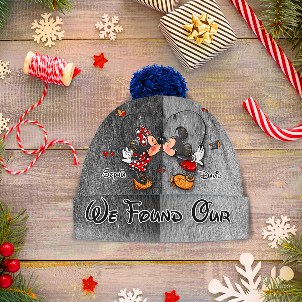 Personalized Mickey & Minnie Mouse Beanie Hat for Couples Beanie Hat GradoCreations