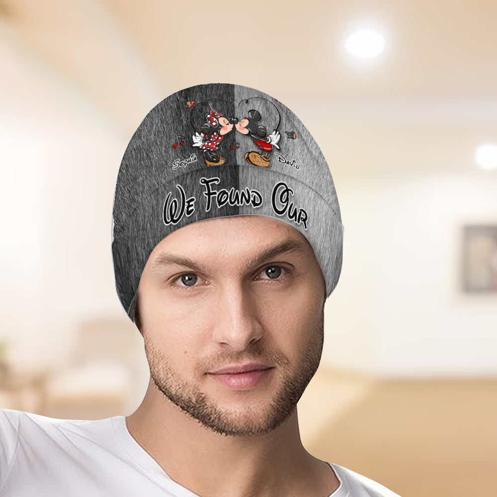 Personalized Mickey & Minnie Mouse Beanie Hat for Couples Beanie Hat GradoCreations