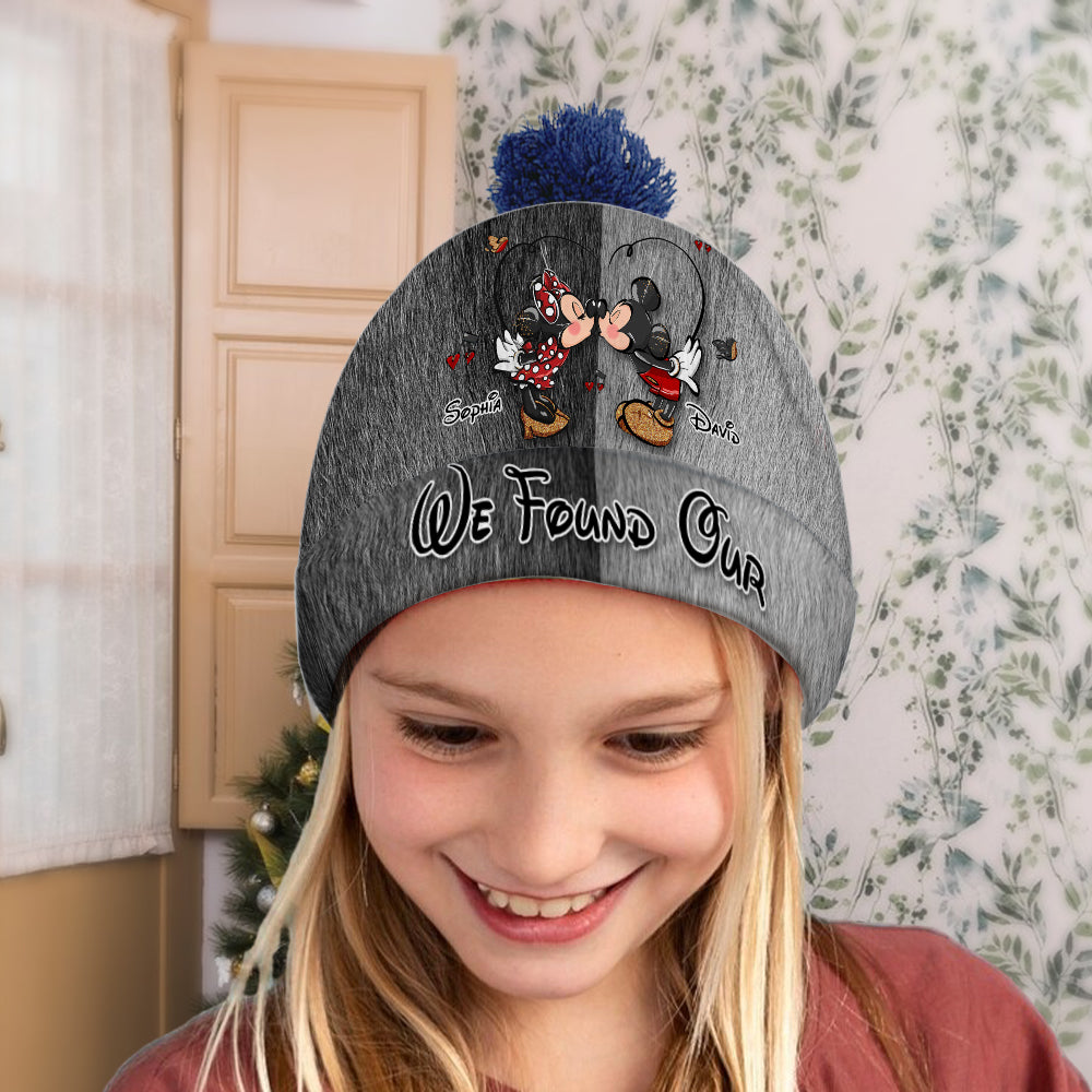 Personalized Mickey & Minnie Mouse Beanie Hat for Couples Beanie Hat GradoCreations