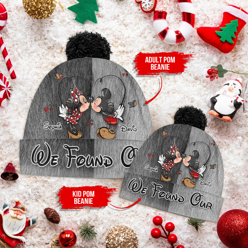 Personalized Mickey & Minnie Mouse Beanie Hat for Couples Beanie Hat GradoCreations