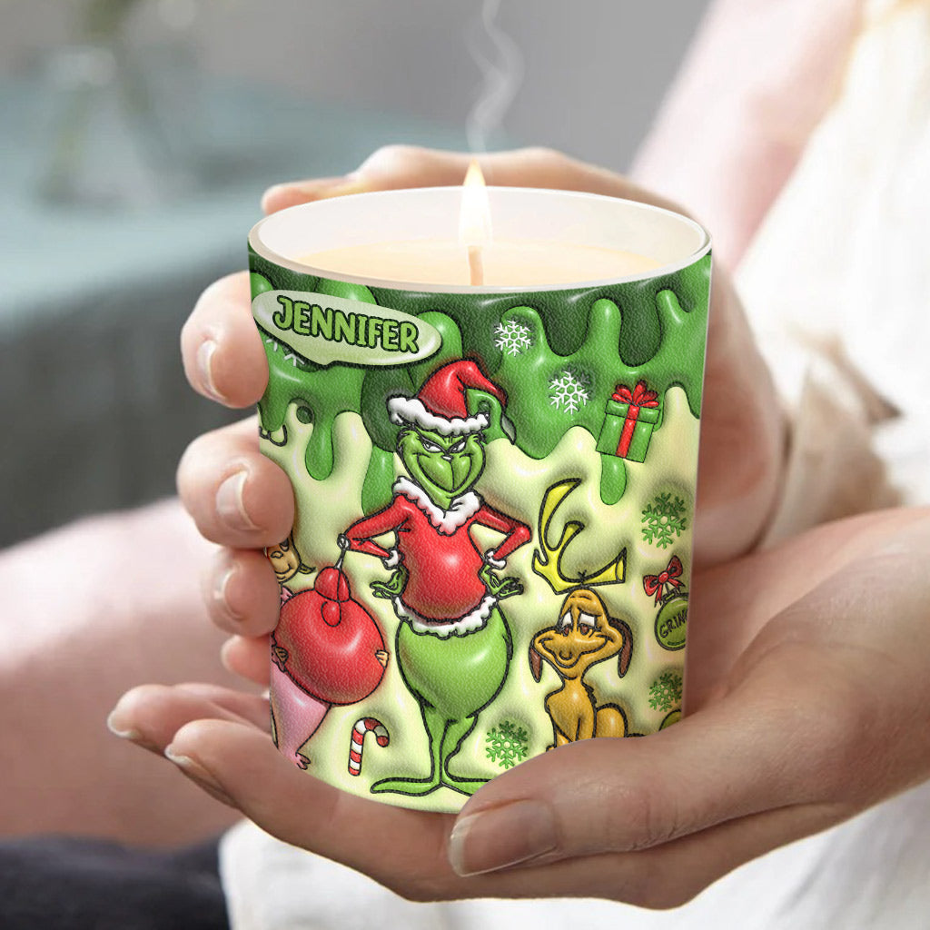 Personalized Christmas Candle with Wooden Lid for Home Decor Candle With Wooden Lid GradoCreations
