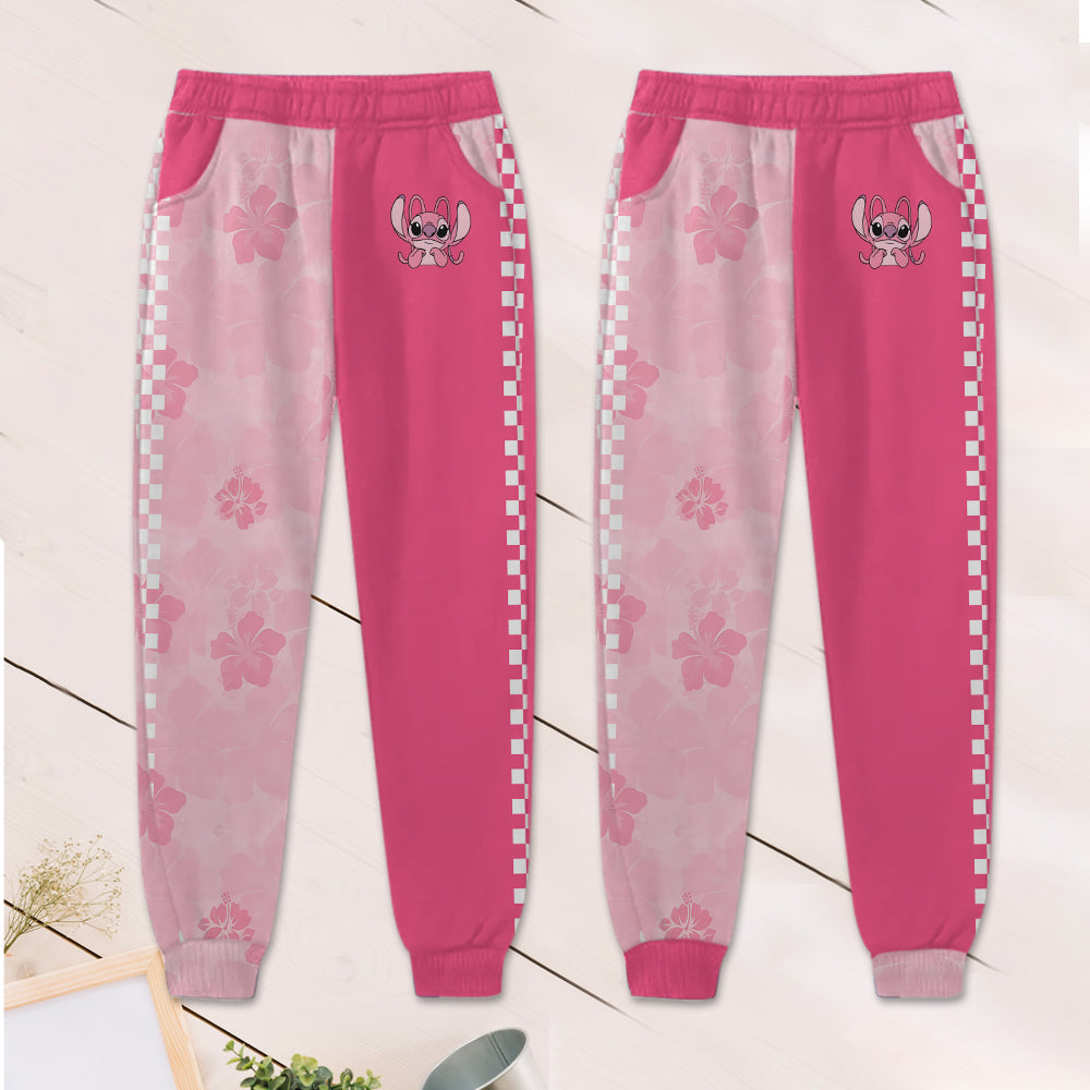 Personalized Kids Hoodie and Jogger Set with Stitch Design Kid Hoodie & Kid Jogger Sweatpants GradoCreations
