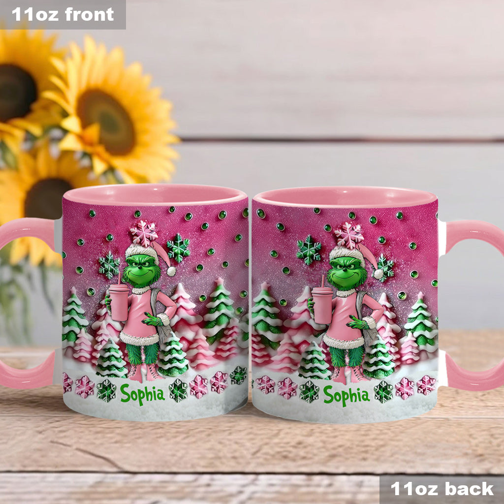 Personalized Grinchmas Accent Mug Custom Name Christmas Gift Accent Mug GradoCreations