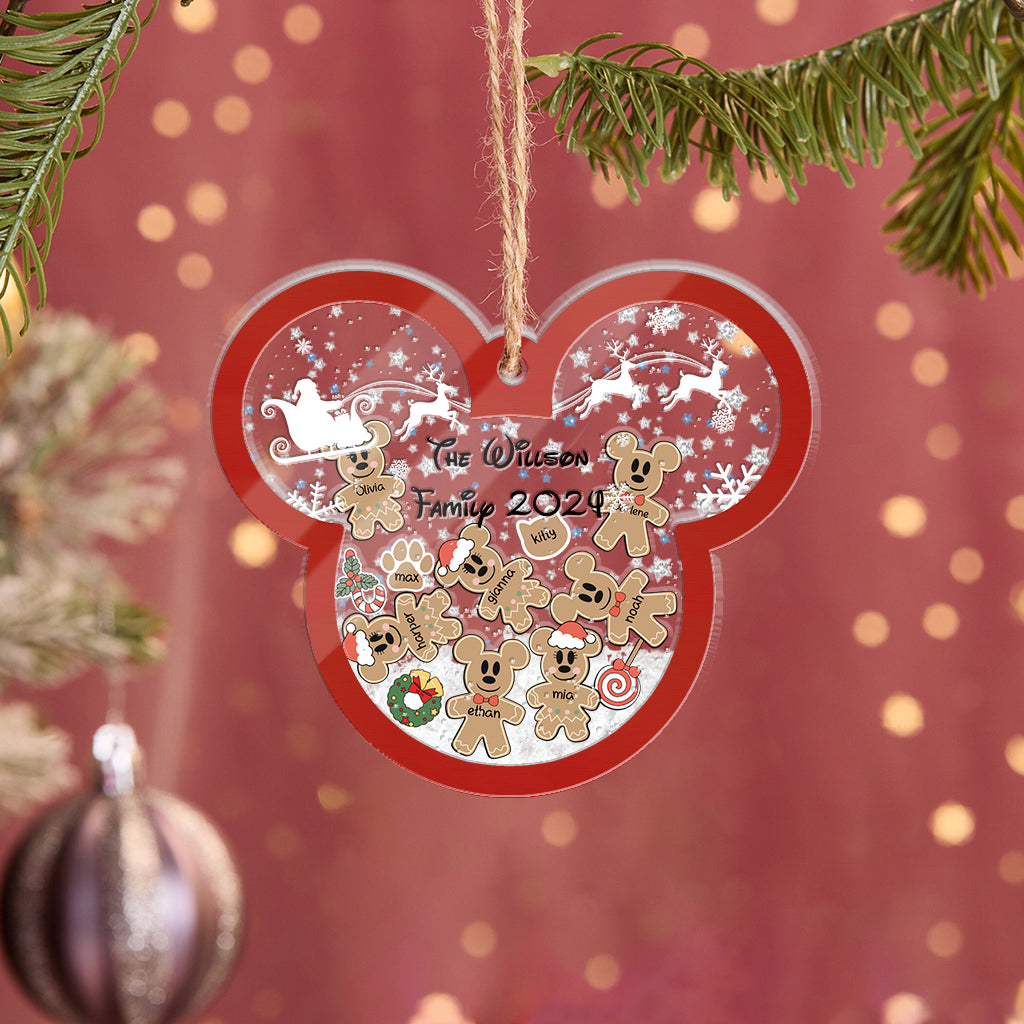 Personalized 3 Layered Shaker Ornament for Family Christmas Gift 3 Layered Shaker Ornament GradoCreations