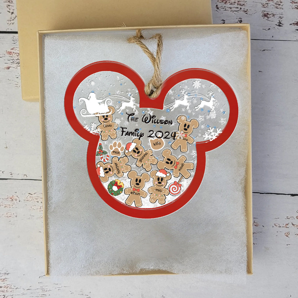 Personalized 3 Layered Shaker Ornament for Family Christmas Gift 3 Layered Shaker Ornament GradoCreations