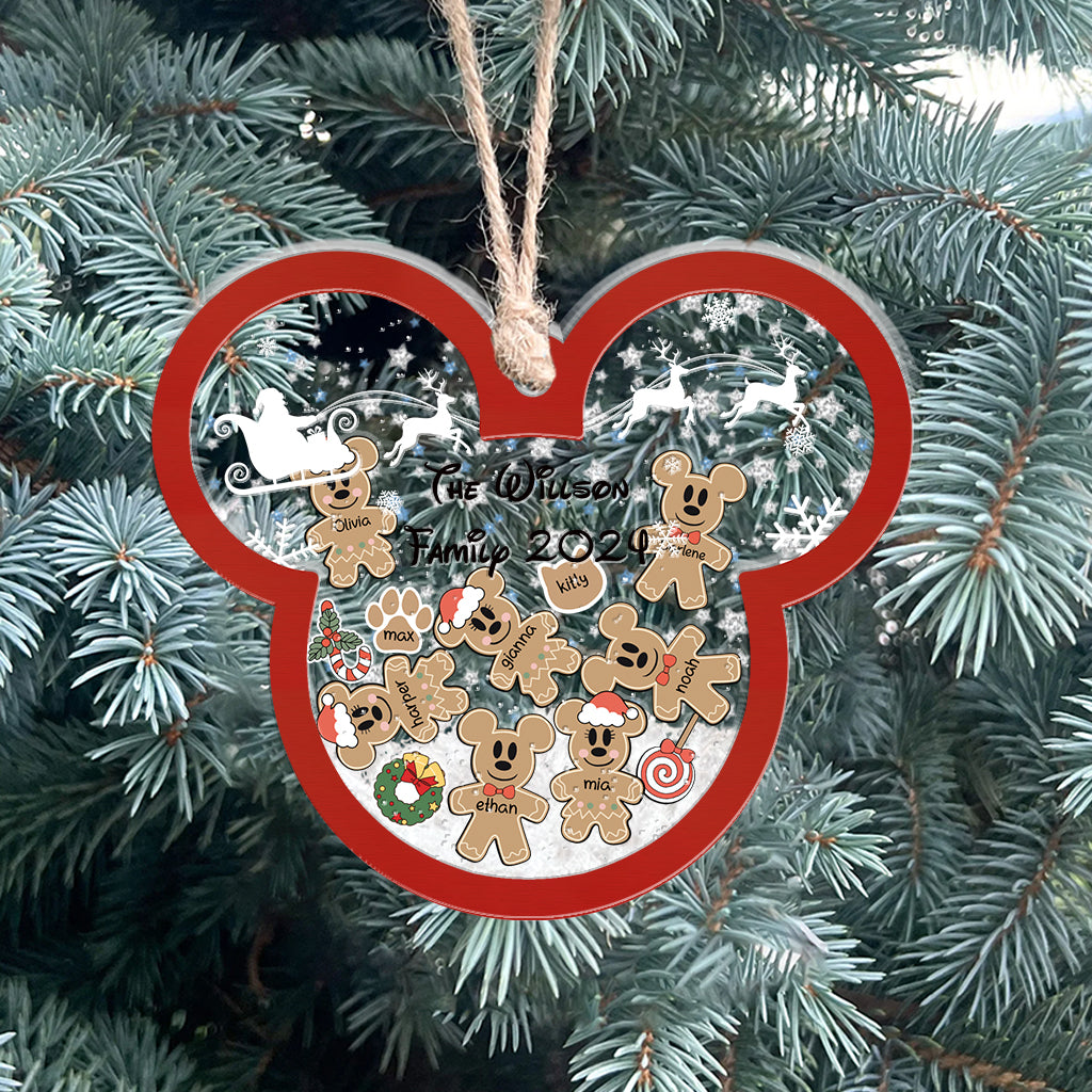 Personalized 3 Layered Shaker Ornament for Family Christmas Gift 3 Layered Shaker Ornament GradoCreations