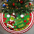 Personalized Christmas Tree Skirt with Grinch Design | Family Gift Tree Skirt GradoCreations