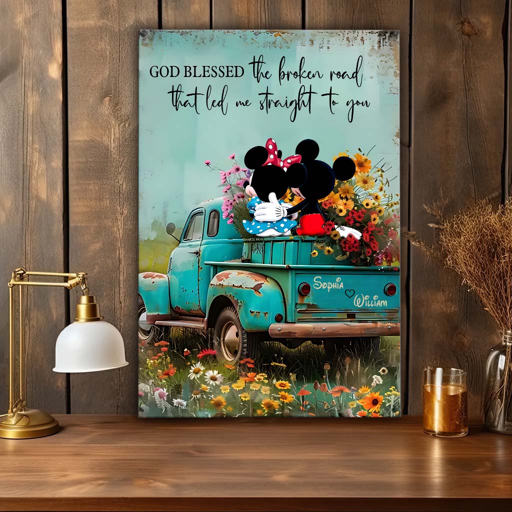 Personalized Canvas Print Blessed Road Custom Name Gift Canvas And Poster GradoCreations