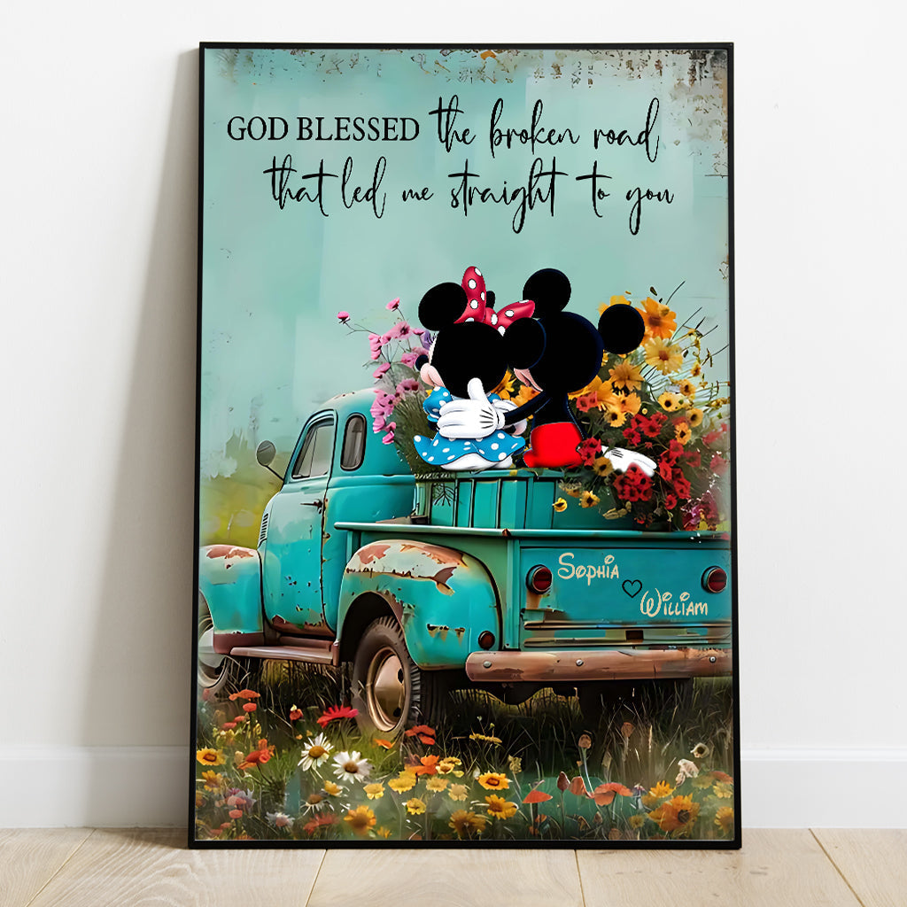 Personalized Canvas Print Blessed Road Custom Name Gift Canvas And Poster GradoCreations
