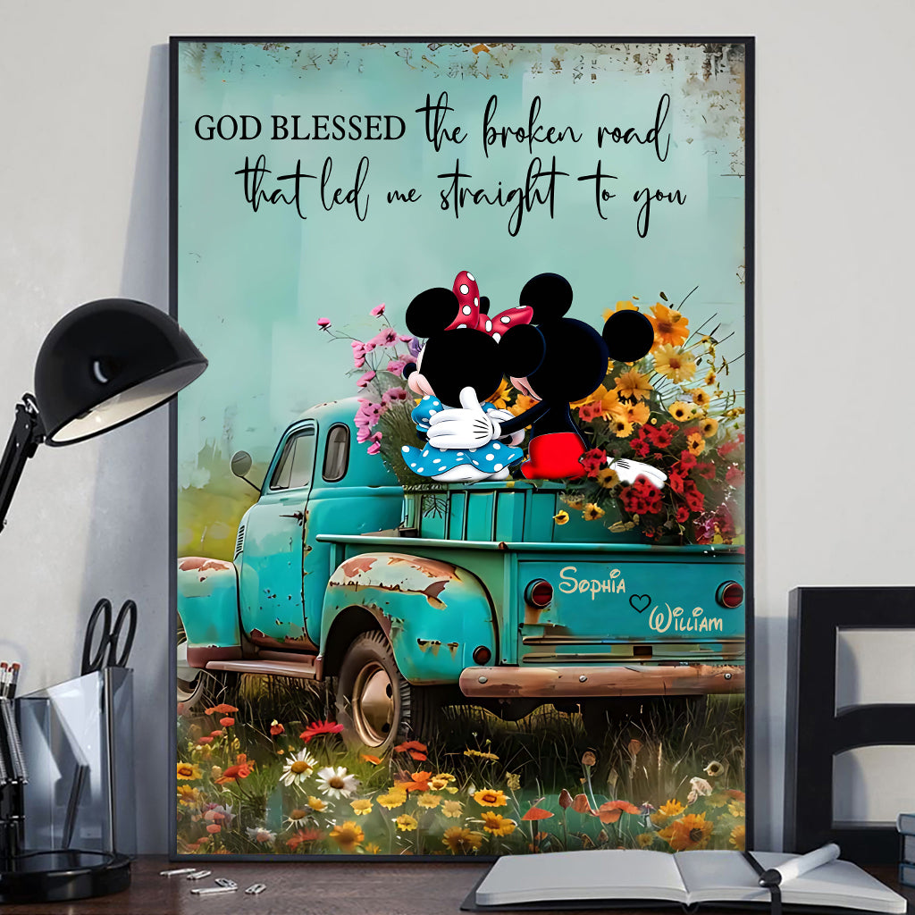Personalized Canvas Print Blessed Road Custom Name Gift Canvas And Poster GradoCreations