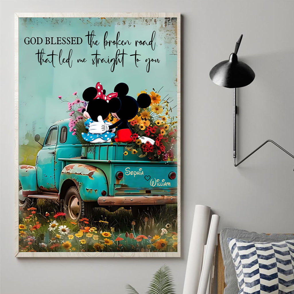 Personalized Canvas Print Blessed Road Custom Name Gift Canvas And Poster GradoCreations