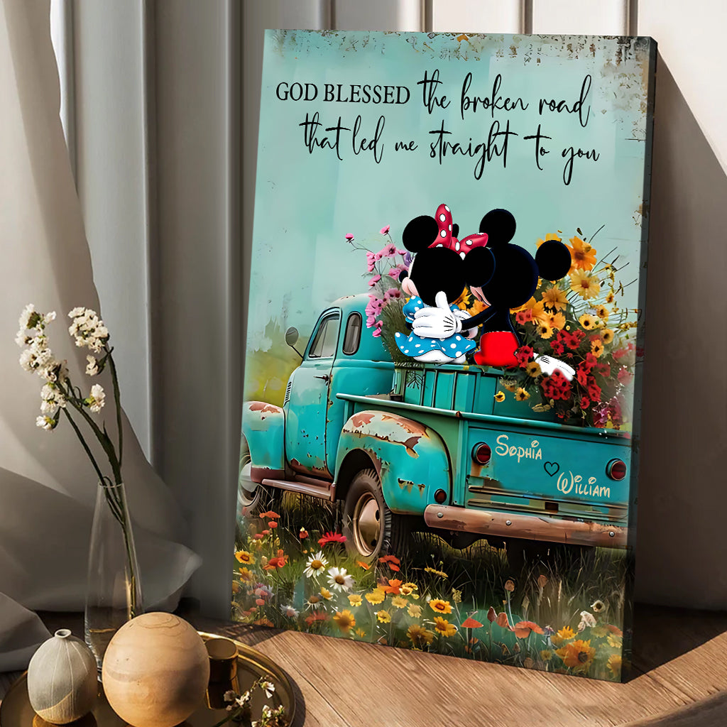 Personalized Canvas Print Blessed Road Custom Name Gift Canvas And Poster GradoCreations