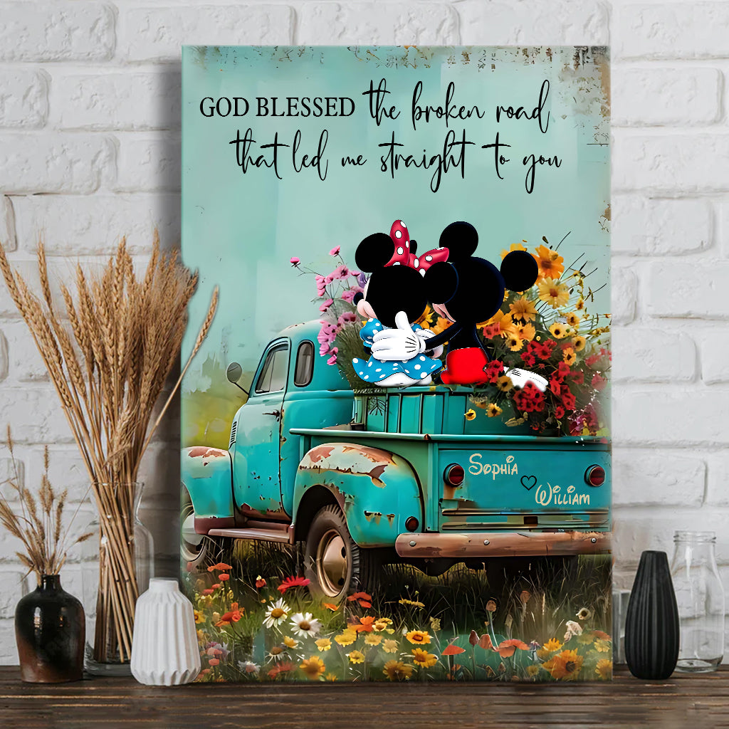 Personalized Canvas Print Blessed Road Custom Name Gift Canvas And Poster GradoCreations