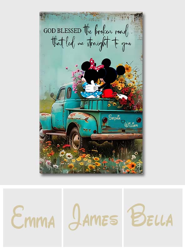 Personalized Canvas Print Blessed Road Custom Name Gift Canvas And Poster GradoCreations