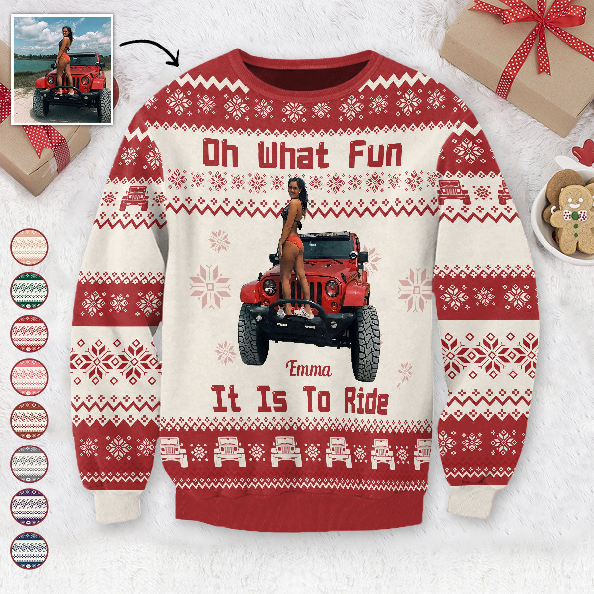 Personalized Ugly Christmas Sweater Fun Ride Gift for Family Ugly Sweater GradoCreations