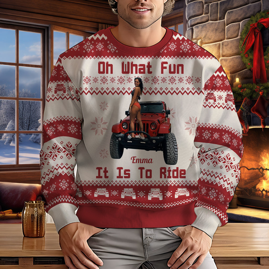 Personalized Ugly Christmas Sweater Fun Ride Gift for Family Ugly Sweater GradoCreations