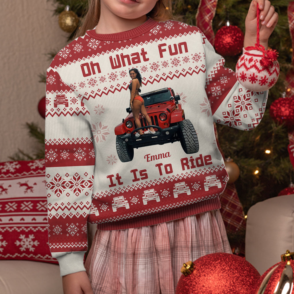 Personalized Ugly Christmas Sweater Fun Ride Gift for Family Ugly Sweater GradoCreations