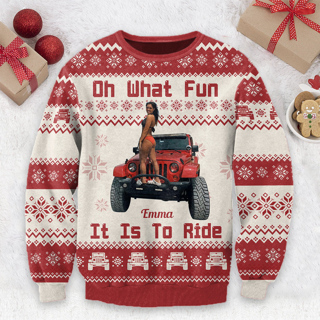 Personalized Ugly Christmas Sweater Fun Ride Gift for Family Ugly Sweater GradoCreations
