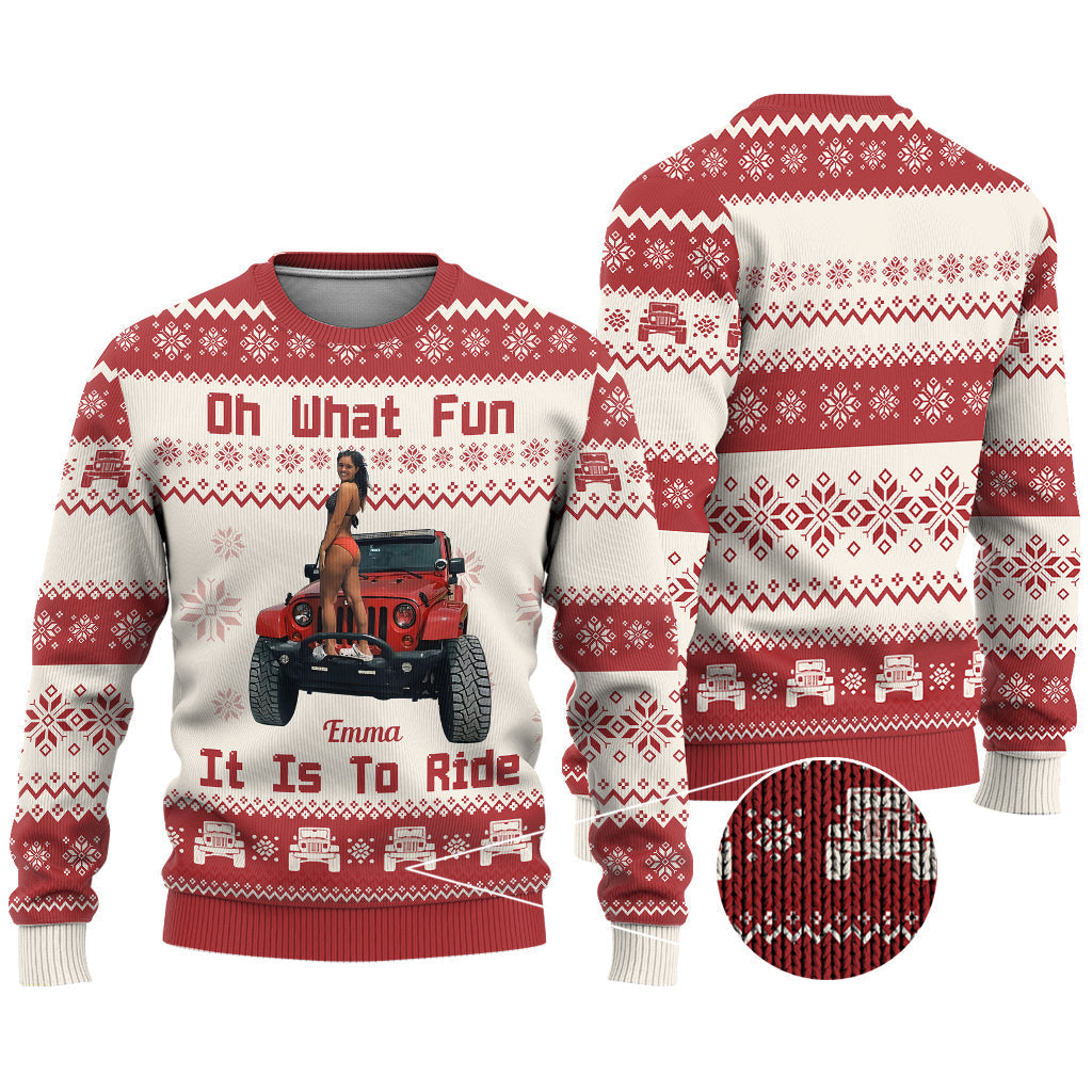 Personalized Ugly Christmas Sweater Fun Ride Gift for Family Ugly Sweater GradoCreations