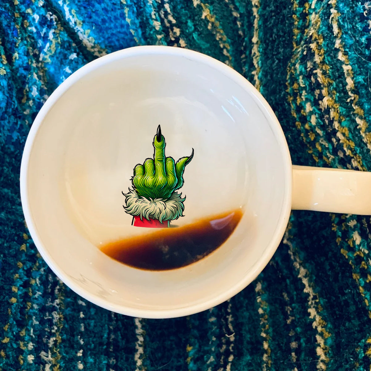 Personalized Christmas Hidden Message Mug with Grinch Design Hidden Message Mug GradoCreations
