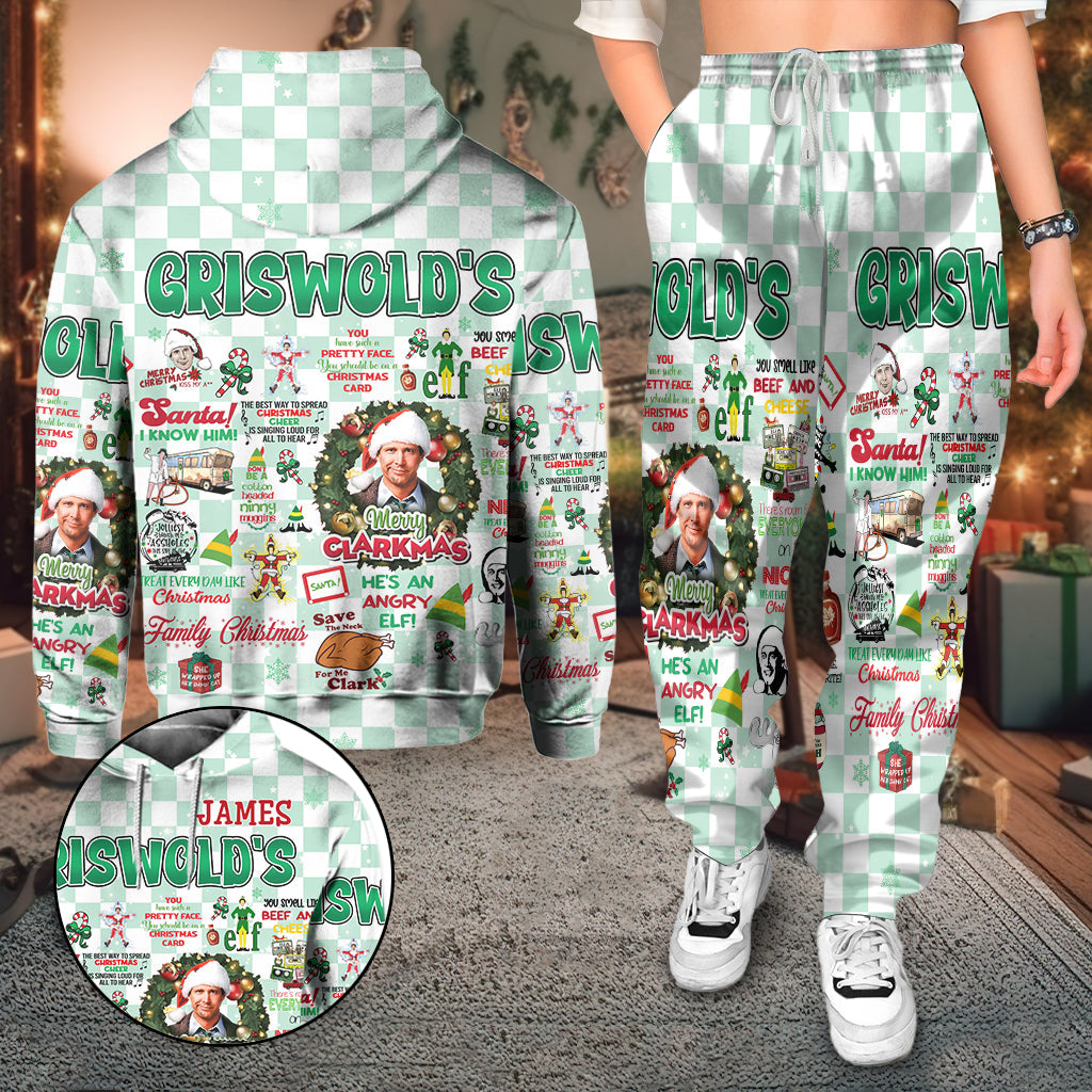 Personalized Christmas Movie Hoodie and Sweatpants Set for Family | Custom Gift Hoodie & Sweatpants GradoCreations