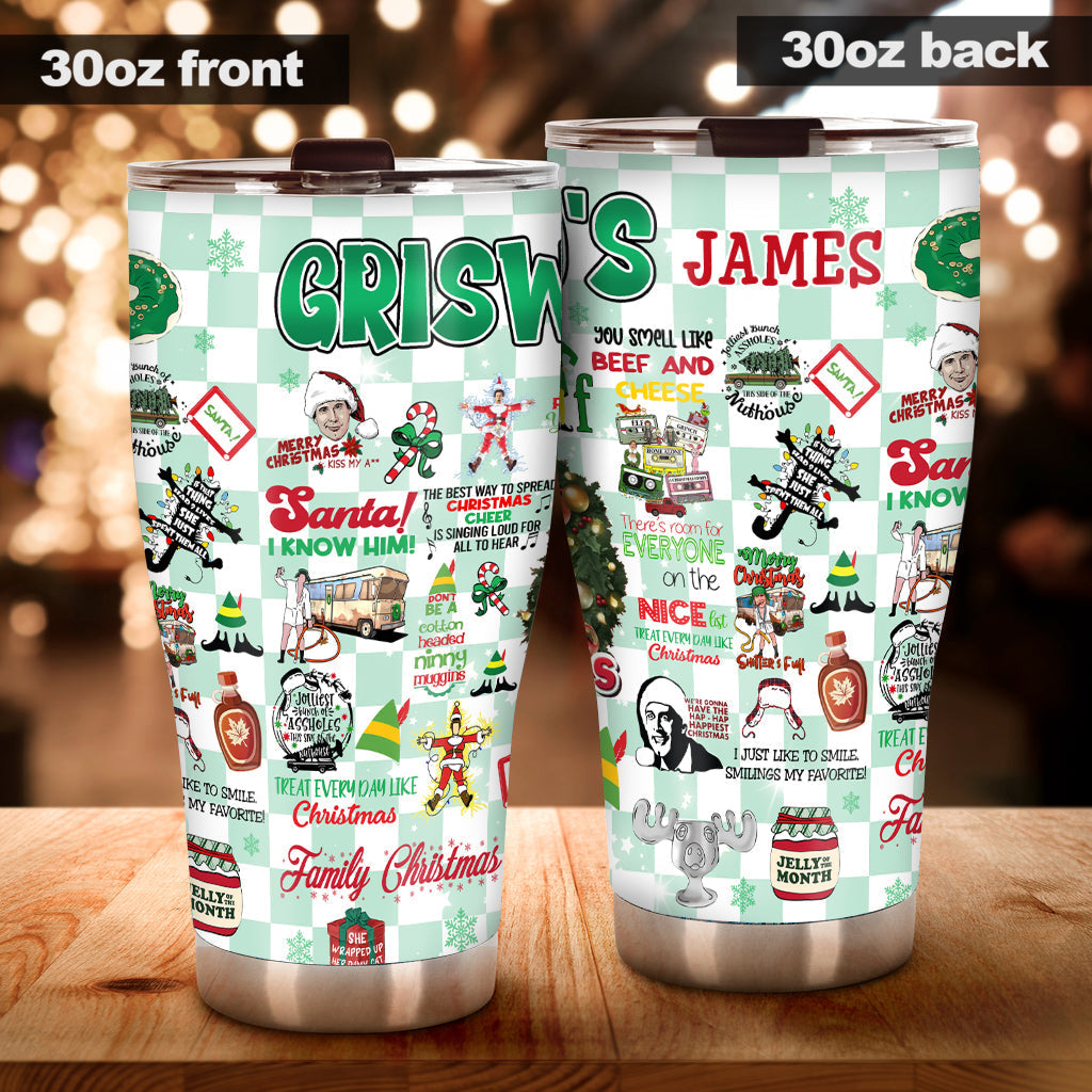 Personalized Christmas Movie Tumbler Custom Drinkware Gift Tumbler GradoCreations
