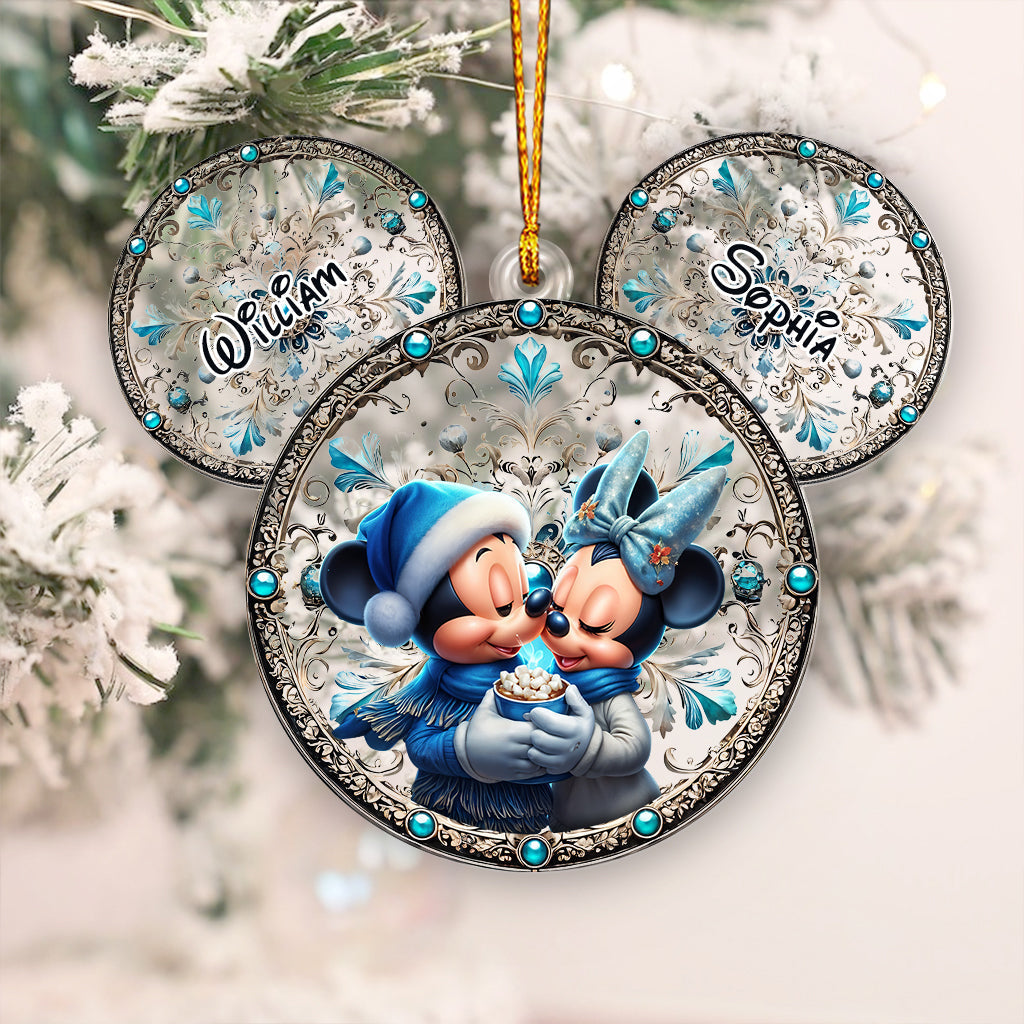 Personalized Mouse Ornament Custom Name Gift for Couples Ornament GradoCreations