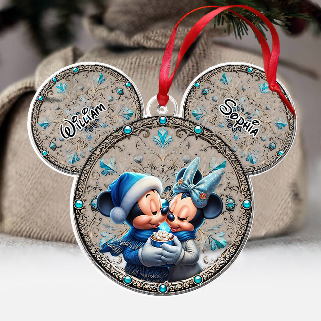 Personalized Mouse Ornament Custom Name Gift for Couples Ornament GradoCreations