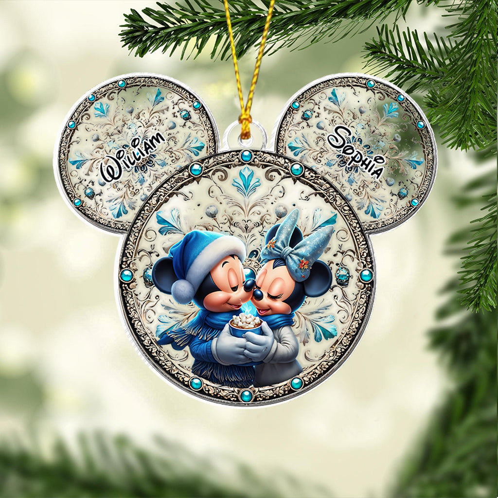 Personalized Mouse Ornament Custom Name Gift for Couples Ornament GradoCreations