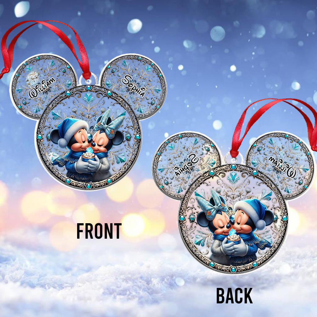 Personalized Mouse Ornament Custom Name Gift for Couples Ornament GradoCreations