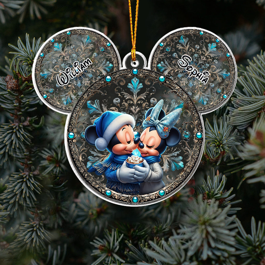 Personalized Mouse Ornament Custom Name Gift for Couples Ornament GradoCreations
