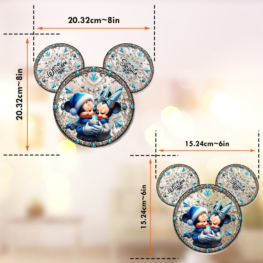 Personalized Mouse Couple Window Hanging Suncatcher Gift Window Hanging Suncatcher Ornament GradoCreations