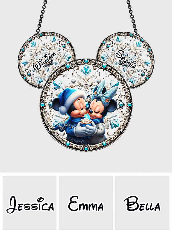 Personalized Mouse Couple Window Hanging Suncatcher Gift Window Hanging Suncatcher Ornament GradoCreations
