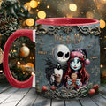 Personalized Nightmare Couple Accent Mug Custom Names Christmas Halloween Gift Accent Mug GradoCreations