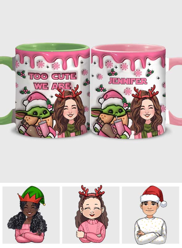 Personalized Cute Accent Mug Custom Name Gift for Mom Accent Mug GradoCreations