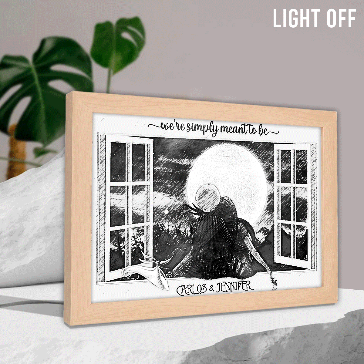 Personalized Light Photo Frame Custom Couple Gift for Anniversary Light Photo Frame GradoCreations